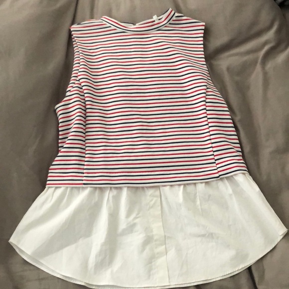 English Factory blouse. White, black and red - Picture 1 of 3